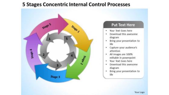 Concentric Internal Control Processes Real Estate Agent Business Plan PowerPoint Slides