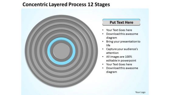 Concentric Layered Process 12 Stages Ppt Business Plan PowerPoint Templates