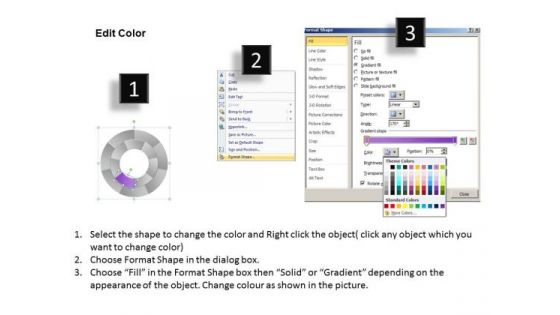 Concentric Process 7 Stages Write Business Plan Template PowerPoint Templates