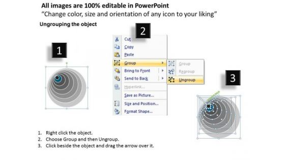 Concentric Project Management Process Company Business Plan PowerPoint Templates