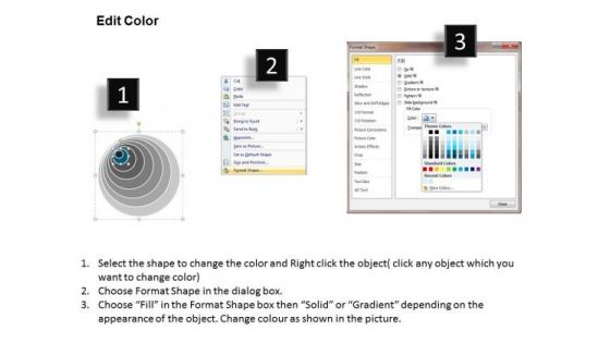 Concentric Project Management Process Company Business Plan PowerPoint Templates