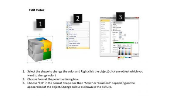 Concept 3d Cubes Puzzle Pieces PowerPoint Slides And Ppt Diagram Templates