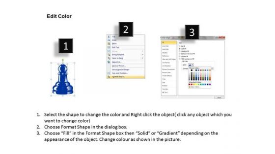Concept Chess Pawn Pieces PowerPoint Slides And Ppt Diagram Templates