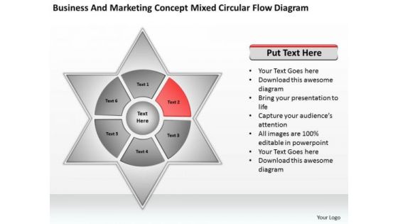 Concept Mixed Circular Flow Diagram Ppt Business Proposals Examples PowerPoint Templates