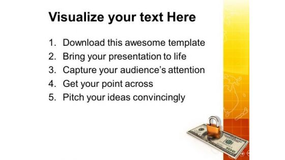 Concept Of Locked Money Credit PowerPoint Templates And PowerPoint Themes 0912