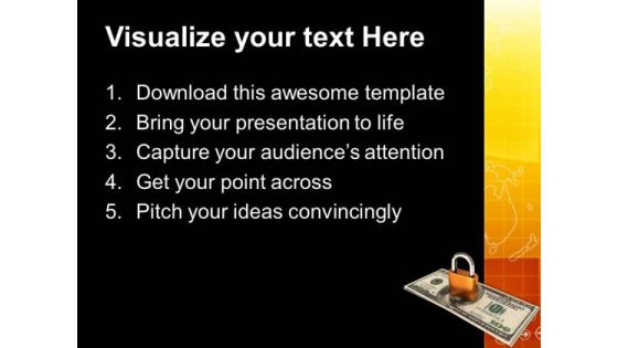 Concept Of Locked Money Credit PowerPoint Templates And PowerPoint Themes 0912