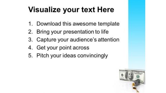 Concept Of Locked Money Security PowerPoint Templates And PowerPoint Themes 1012