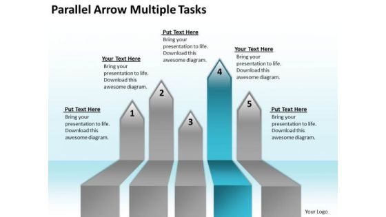 Concept Of Parallel Processing Arrow Multiple Tasks PowerPoint Templates