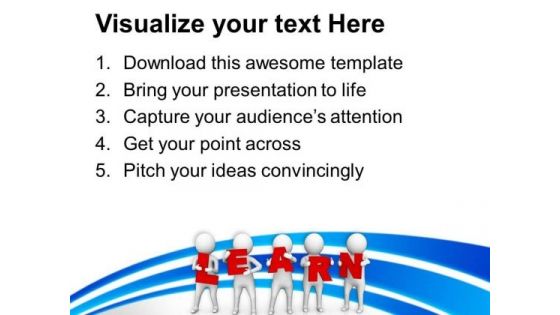 Conceptual Image Of Learning PowerPoint Templates Ppt Backgrounds For Slides 0813