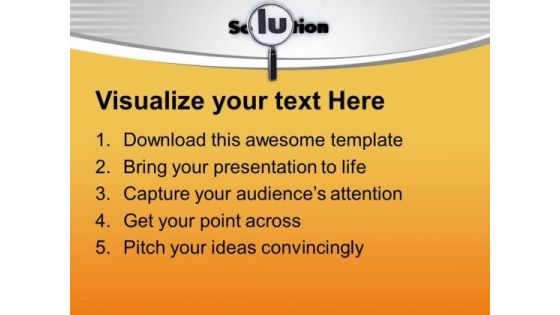 Conceptual Image Of Searching For Solution PowerPoint Templates Ppt Backgrounds For Slides 0713
