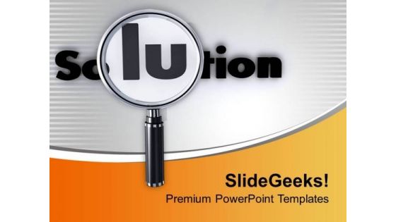 Conceptual Image Of Searching For Solution PowerPoint Templates Ppt Backgrounds For Slides 0713