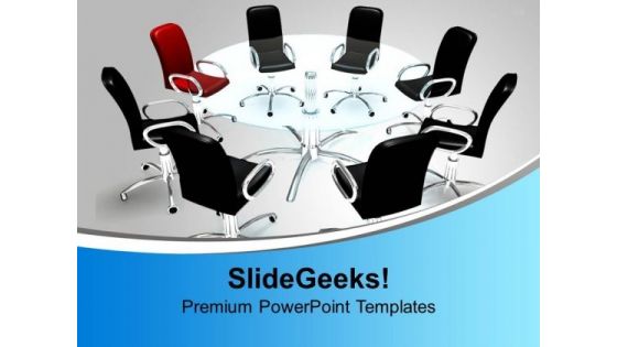 Conference Table With Leadership Concept PowerPoint Templates Ppt Backgrounds For Slides 1212 Conference Table With Leadership Concept PowerPoint Templates Ppt Backgrounds For Slides 1212