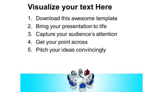 Conference With A Leader Business Concept PowerPoint Templates Ppt Backgrounds For Slides 0513