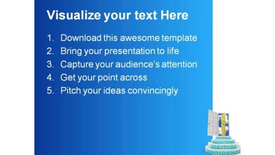 Confidence Ambition Success PowerPoint Themes And PowerPoint Slides 0811