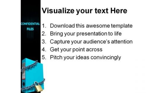 Confidential Files Security PowerPoint Backgrounds And Templates 1210
