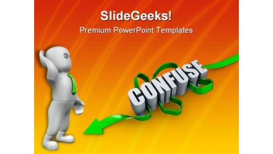Confuse Man People PowerPoint Backgrounds And Templates 1210