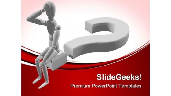 Confused Man Business PowerPoint Templates And PowerPoint Backgrounds 0811