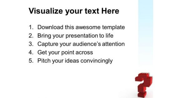 Confused Man With Question Mark Metaphor PowerPoint Templates And PowerPoint Themes 0512