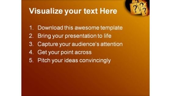 Confusion Business PowerPoint Themes And PowerPoint Slides 0811