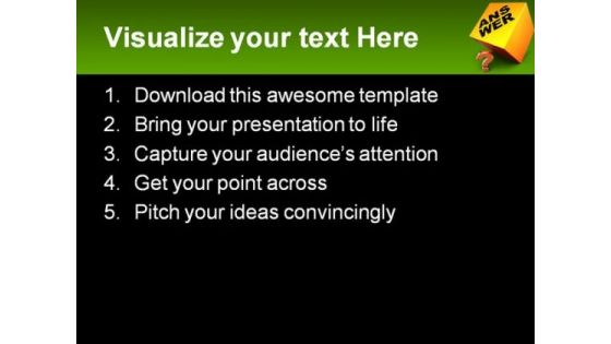 Confusion To Answer Metaphor PowerPoint Templates And PowerPoint Backgrounds 0311