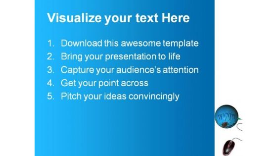 Connect To World Mouse PowerPoint Templates And PowerPoint Backgrounds 0111