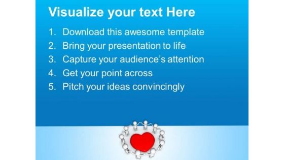 Connect With Heart For Great Team PowerPoint Templates Ppt Backgrounds For Slides 0713