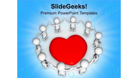 Connect With Heart For Great Team PowerPoint Templates Ppt Backgrounds For Slides 0713