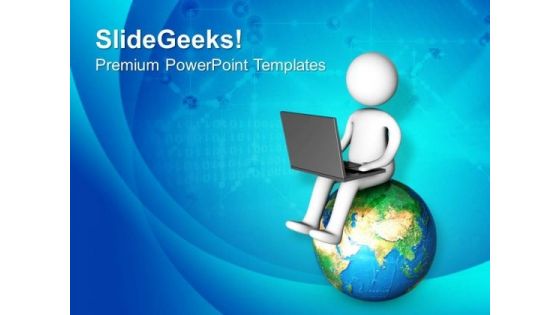Connect With World Global Business Theme PowerPoint Templates Ppt Backgrounds For Slides 0413