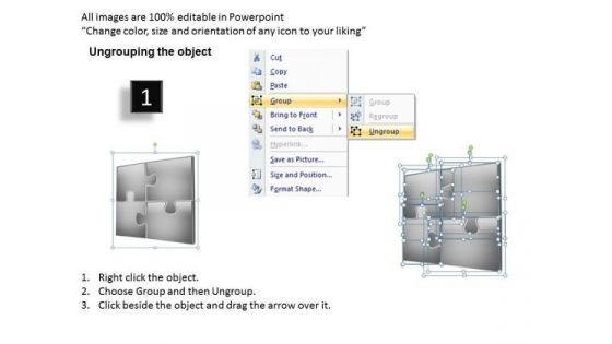 Connected Jigsaws PowerPoint Slides