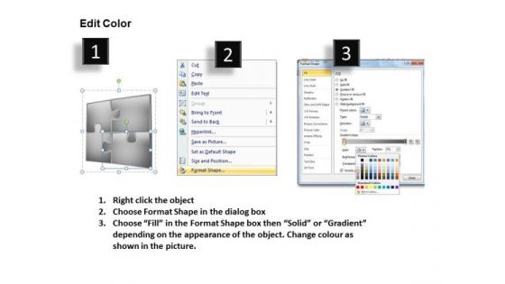 Connected Jigsaws PowerPoint Slides