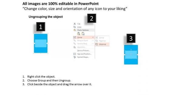 Connected Rectangles To Text Display PowerPoint Templates