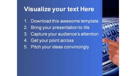 Connected To World Business PowerPoint Template 0810