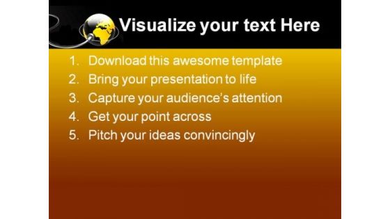 Connected World Globe PowerPoint Themes And PowerPoint Slides 0511