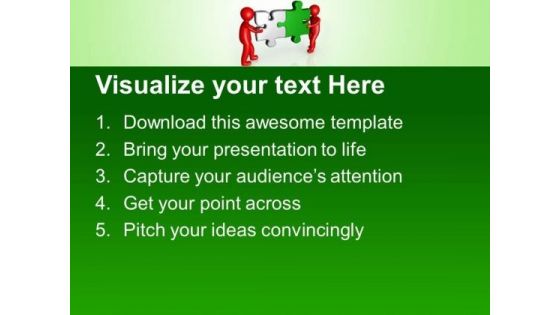 Connecting Jigsaw Puzzles Business Solution PowerPoint Templates Ppt Backgrounds For Slides 0613