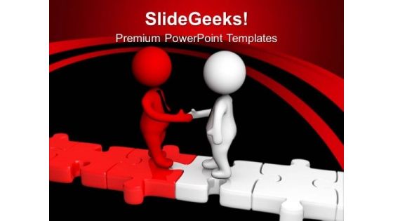 Connection And Cooperation Of Business Team PowerPoint Templates Ppt Backgrounds For Slides 0613