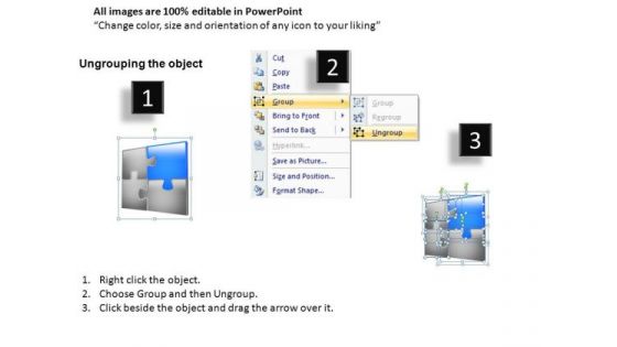 Connection Puzzle 2x2 1 PowerPoint Slides And Ppt Diagram Templates