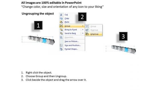 Consecutive Process 10 Stages Flowchart PowerPoint Freeware Slides