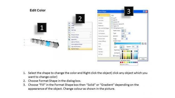Consecutive Process 10 Stages Flowchart PowerPoint Freeware Slides