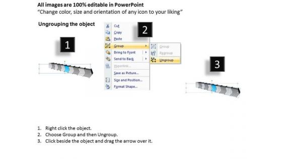 Consecutive Process 10 Stages Planning Flow Chart PowerPoint Templates