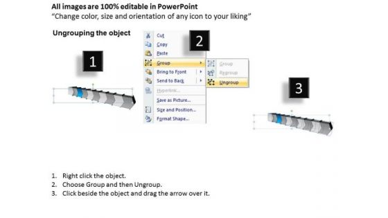 Consecutive Process 10 Stages Technical Drawing PowerPoint Slides