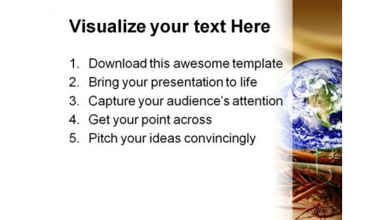 Conservation Earth PowerPoint Template 0610