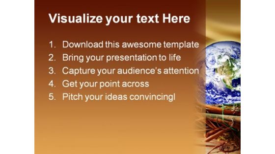 Conservation Earth PowerPoint Template 0610