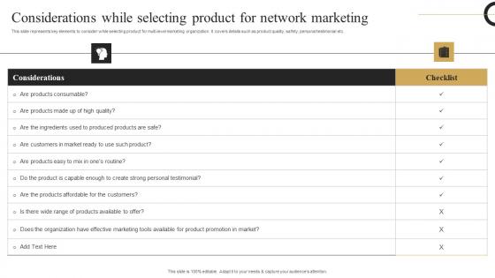 Considerations While Selecting Strategic Plan Develop Multi Level Marketing Professional Pdf