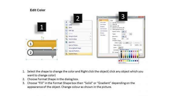 Consistent Rectangular Arrows 2 Stages Ppt Flowchart PowerPoint Freeware Slides