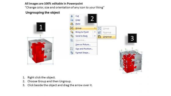 Construction 3d Cube Puzzle Pieces PowerPoint Slides And Ppt Diagram Templates