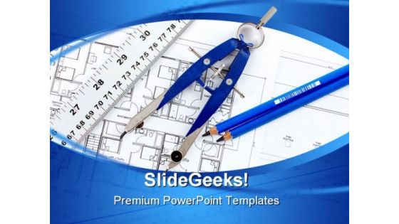 Construction Drawing Architecture PowerPoint Templates And PowerPoint Backgrounds 0611