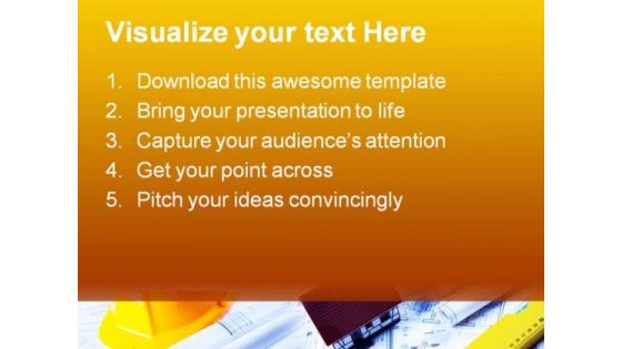 Construction Plans Real Estate PowerPoint Themes And PowerPoint Slides 0611