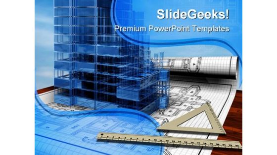Construction Tools Industrial PowerPoint Template 0810