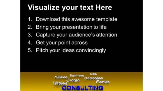 Consulting At Forefront Business Concept PowerPoint Templates And PowerPoint Themes 0912