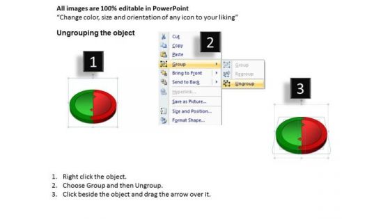 Consulting Diagram 3d Circle Puzzle Diagram 2 Stages Slide Layout Marketing Diagram